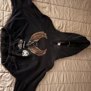 Darc Sport Black Hoodie with Gold Wing Design